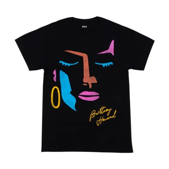 Daydreamer Women's Brittany Howard Abstract Face graphic 90s Tee Size Large - Picture 1 of 6